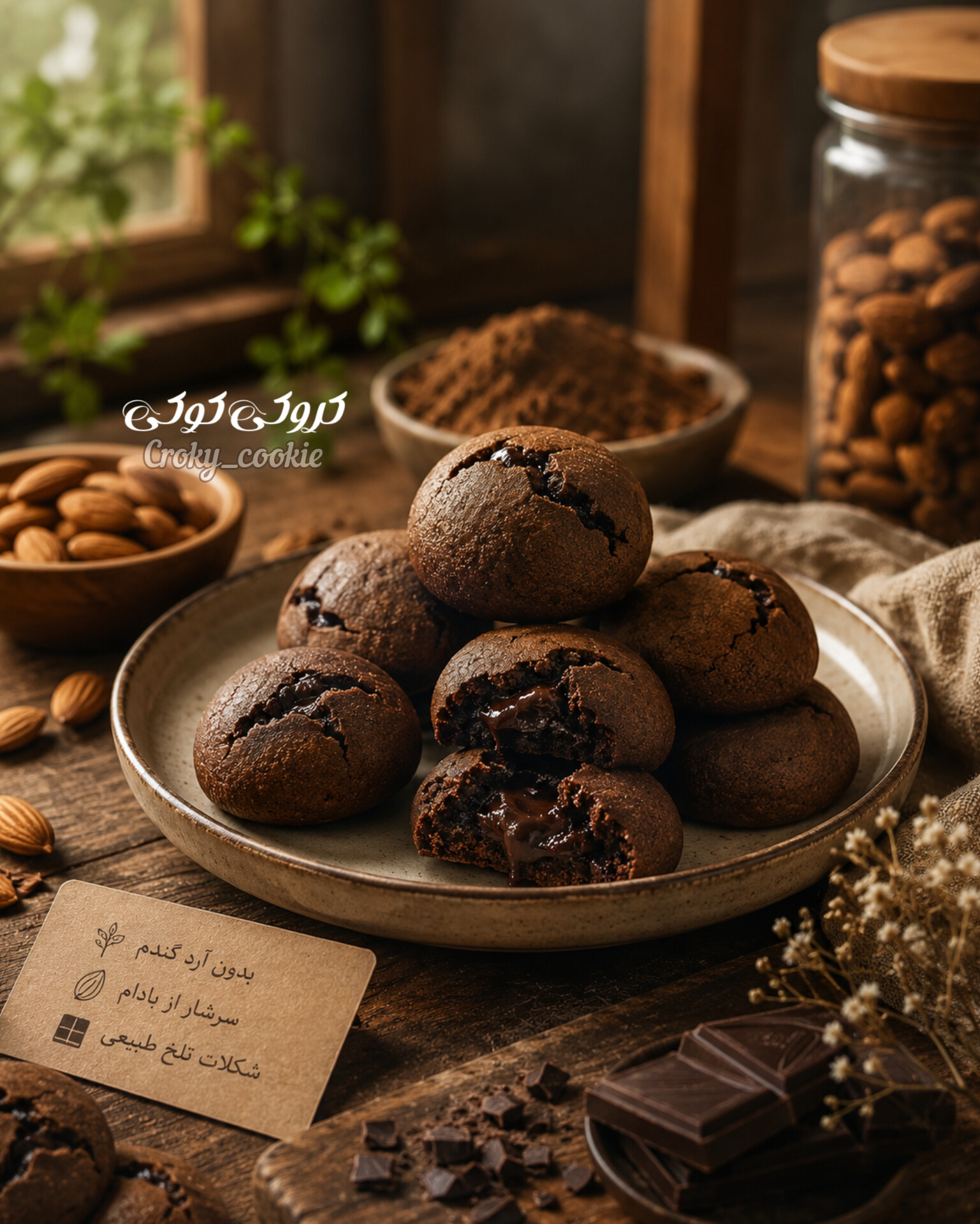 کوکی رژیمی شکلاتی دبل چاکلت/سلامت و بدون قند